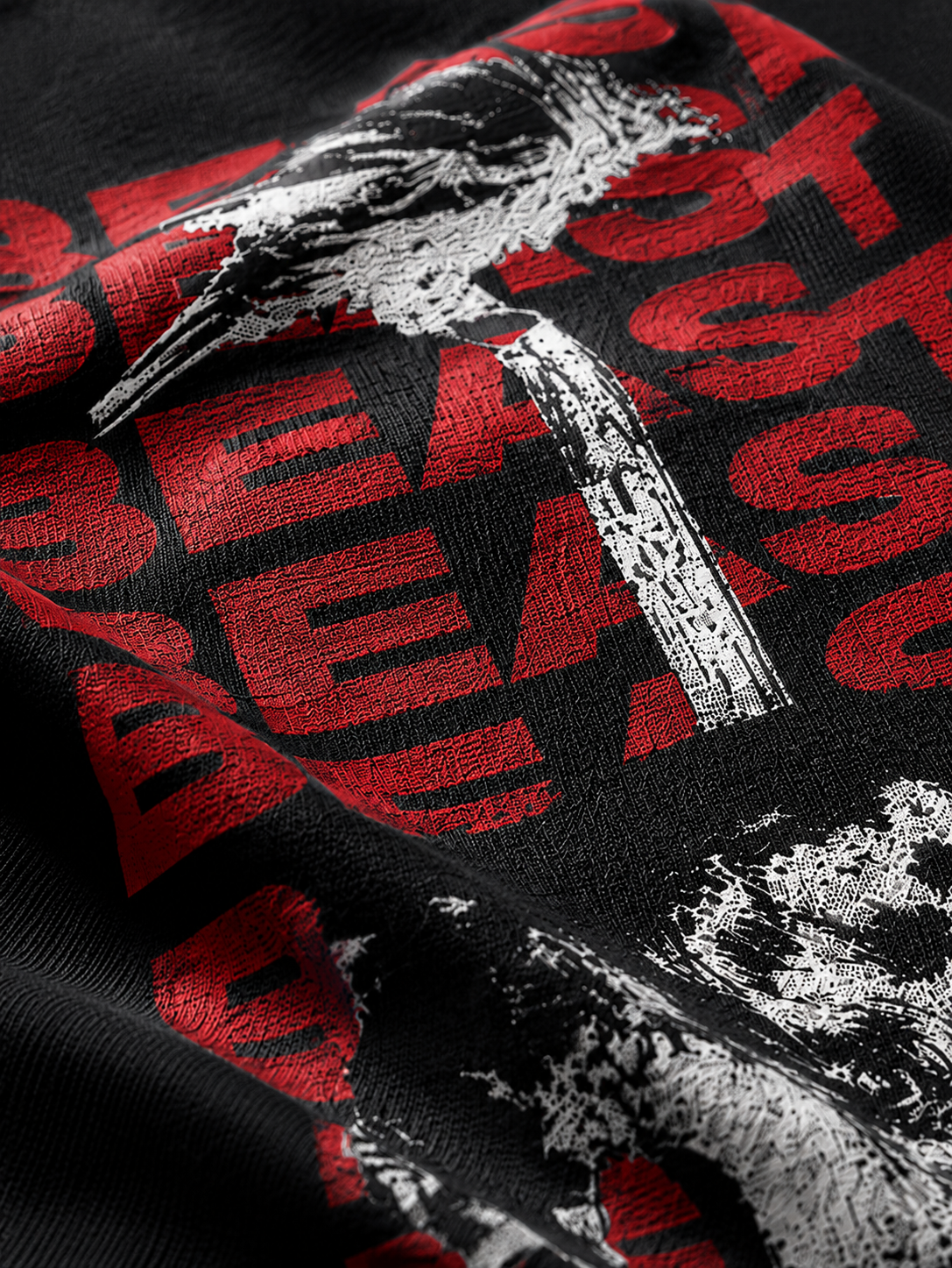 BEAST RED PRINT TEE